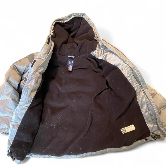 GAP Kids Metallic Silver Puffer Coat - Picture 3 of 7